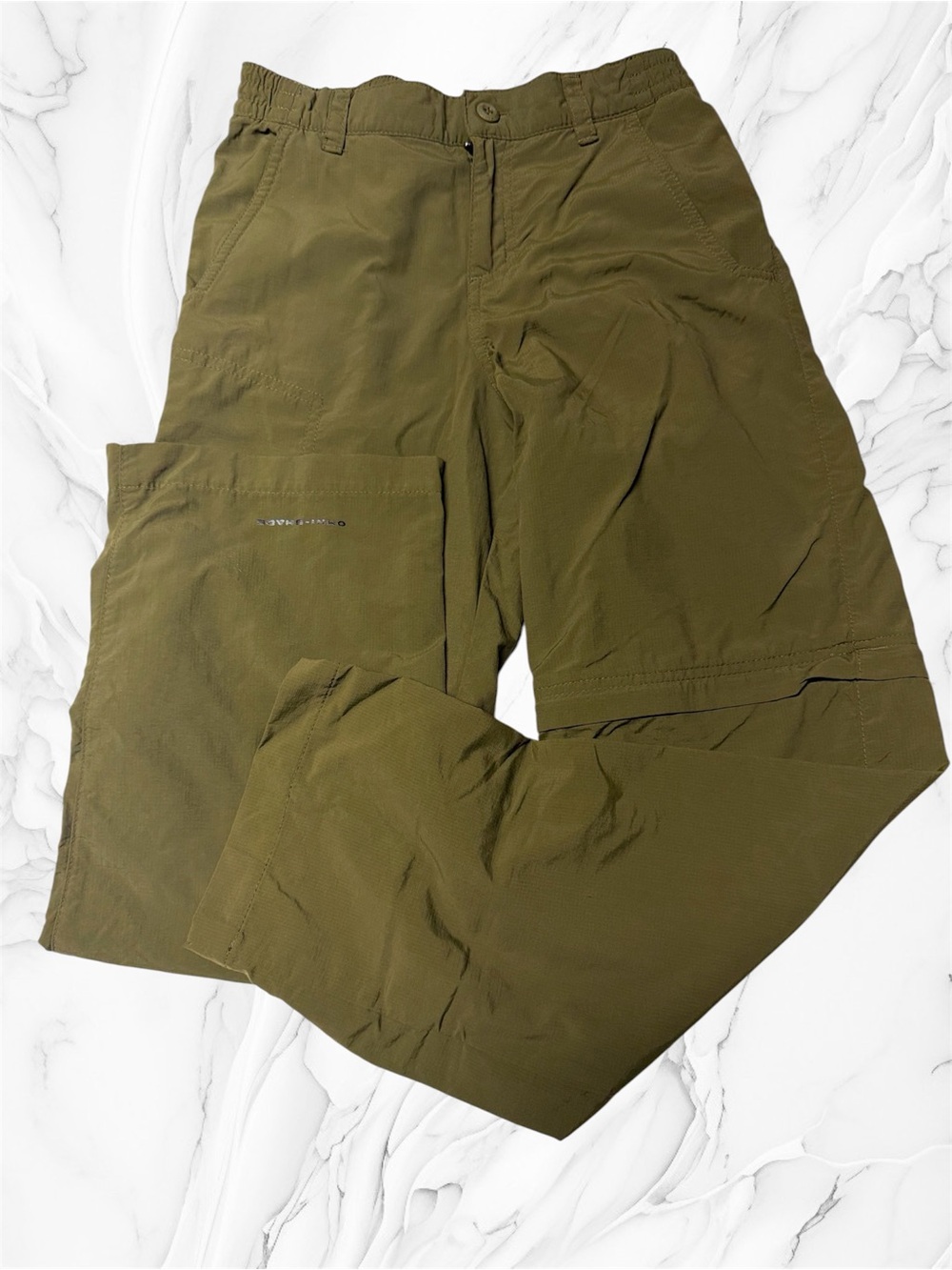 Columbia kids boys Olive Green Cargo Convertible Pants Medium 10/12